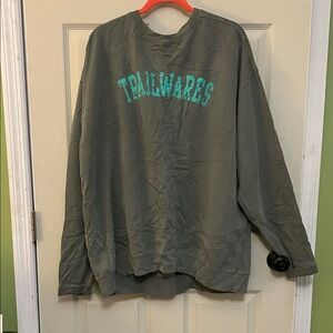 Avalon Gray Sweatshirt with Blue Print